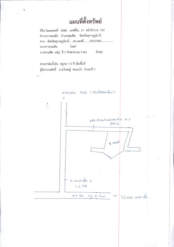 ที่ดินเปล่า สุราษฎร์ธานี พุนพิน บางมะเดื่อ 1083000