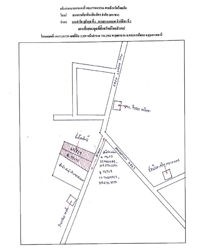 Residential land/lot Ubon Ratchathani Trakan Phuet Phon Kut Ya Luan 88000