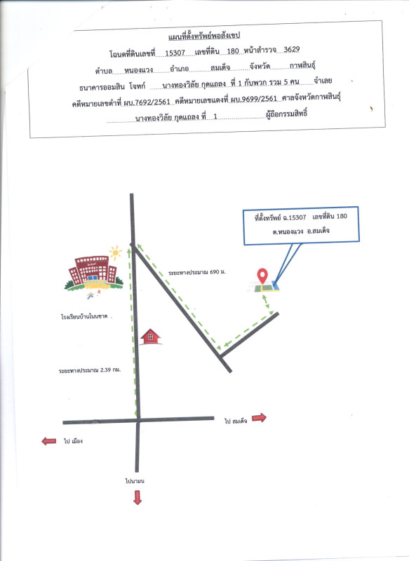 Residential land/lot Kalasin Somdet Nong Waeng 151000