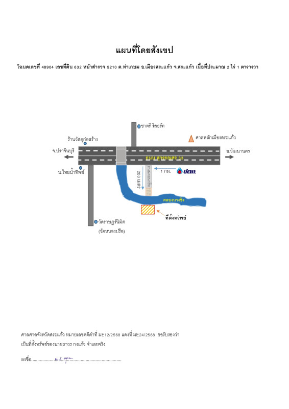 ที่ดินเปล่า สระแก้ว เมืองสระแก้ว ท่าเกษม 225000