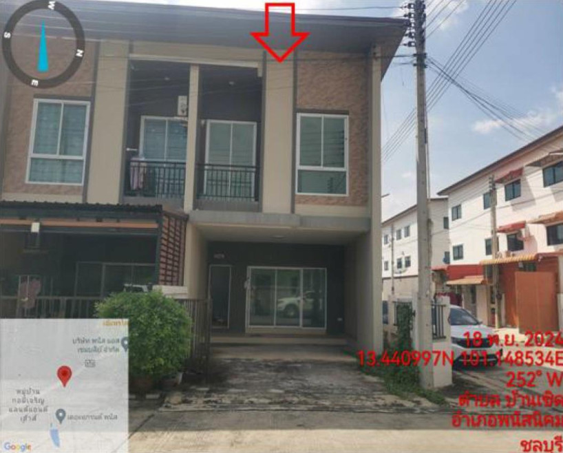 ทาวน์เฮ้าส์ เดอะ เพอร์เฟค ซิตี้ ชลบุรี พนัสนิคม บ้านเชิด 1900000