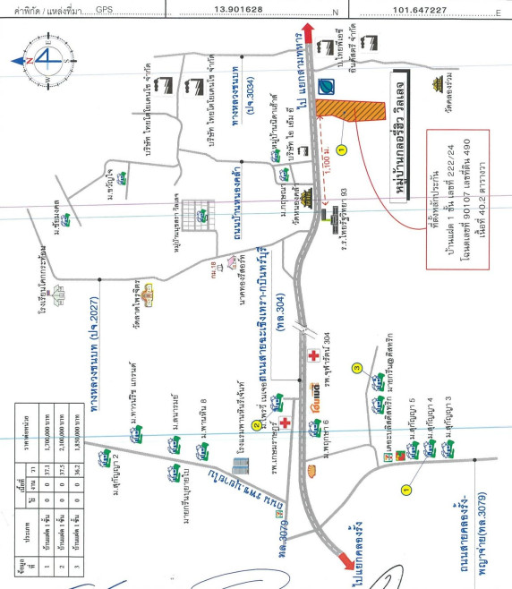 บ้านแฝด ปราจีนบุรี กบินทร์บุรี ลาดตะเคียน 1750000