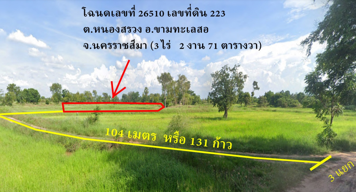 ที่ดินเปล่า นครราชสีมา ขามทะเลสอ หนองสรวง 205940