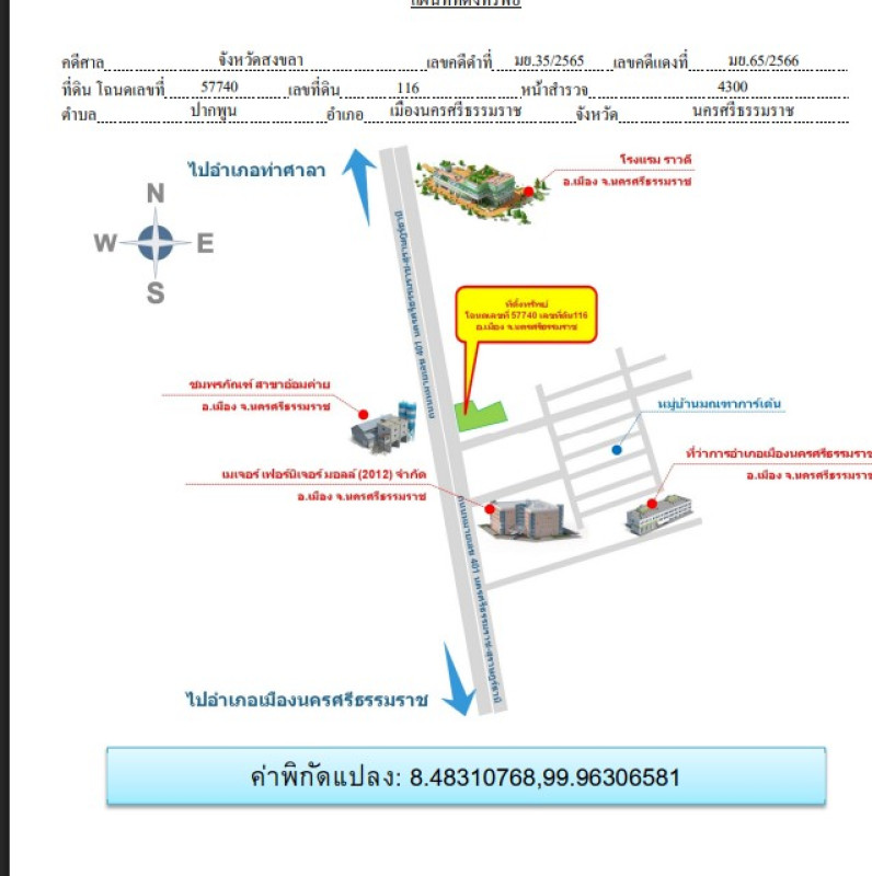 ที่ดินเปล่า นครศรีธรรมราช เมืองนครศรีธรรมราช ปากพูน 7084000
