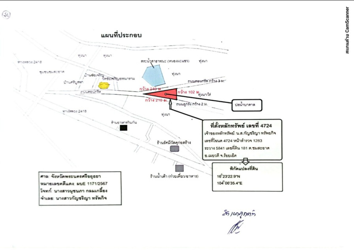 ที่ดินเปล่า ร้อยเอ็ด เมยวดี ชมสะอาด 611200