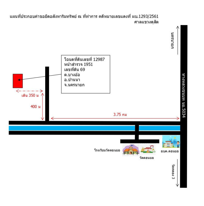 ที่ดินเปล่า นครนายก เมืองนครนายก ท่าทราย 40000