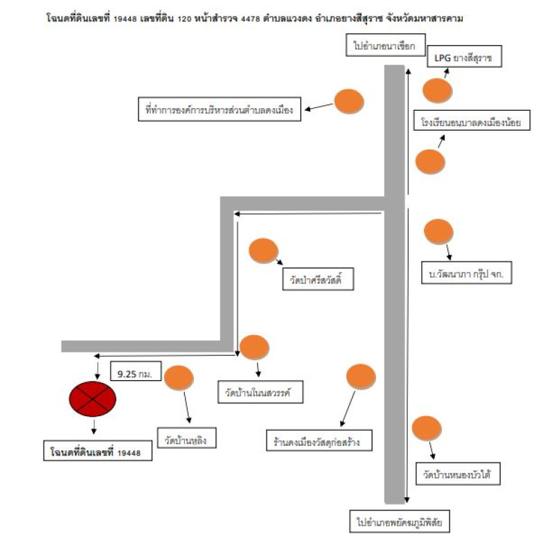 ที่ดินเปล่า มหาสารคาม ยางสีสุราช สร้างแซ่ง 1642890