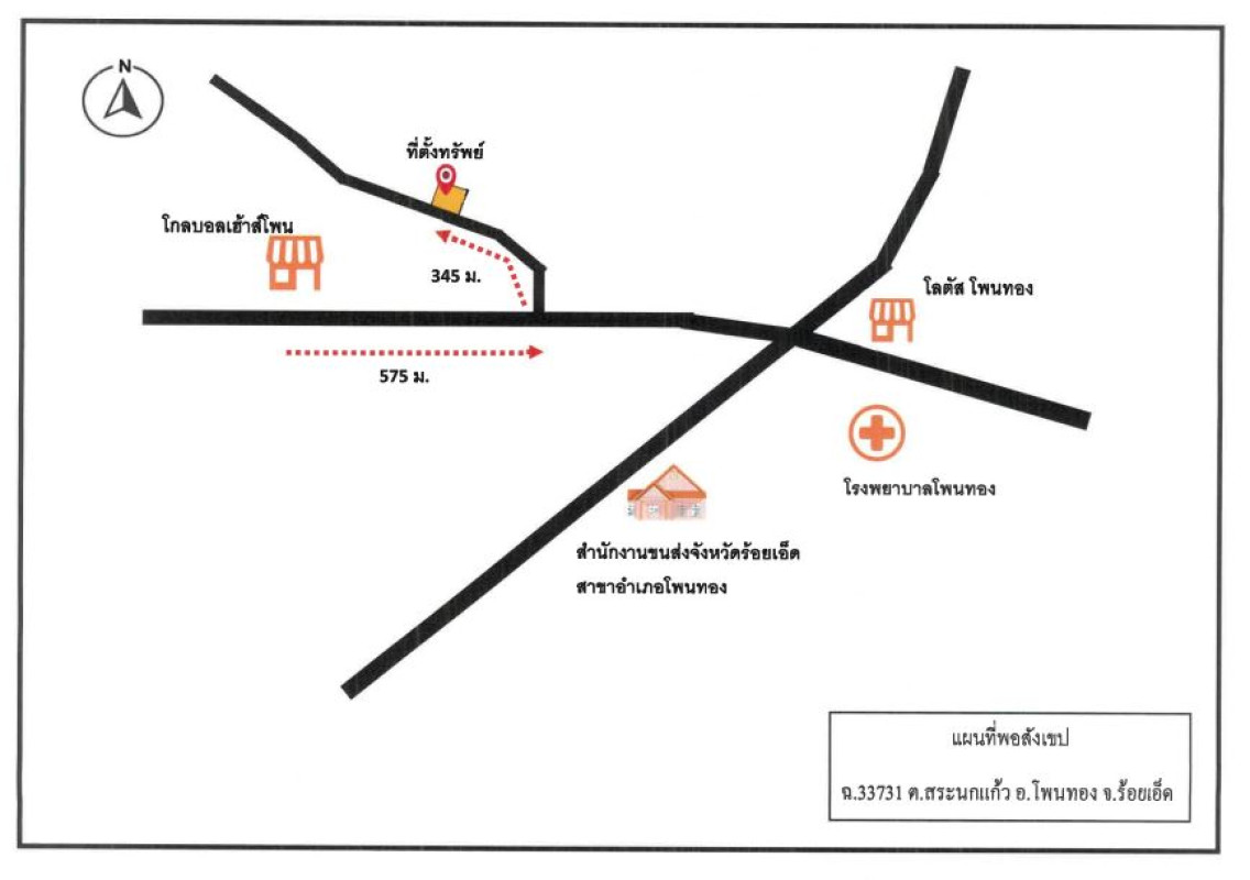 Residential land/lot Roi Et Phon Thong Sa Nok Kaeo 110000